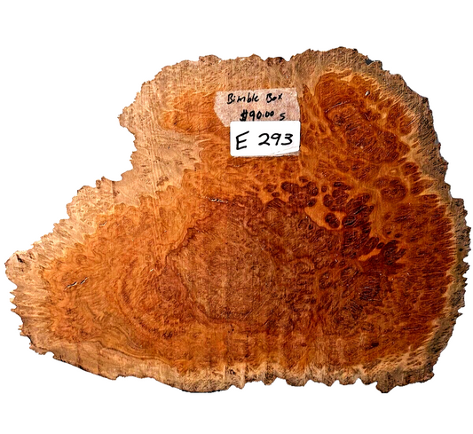 Australian Highly Figured Bimble Box Burl Slice - 15" x 11" x 1 1/4" [E-293]