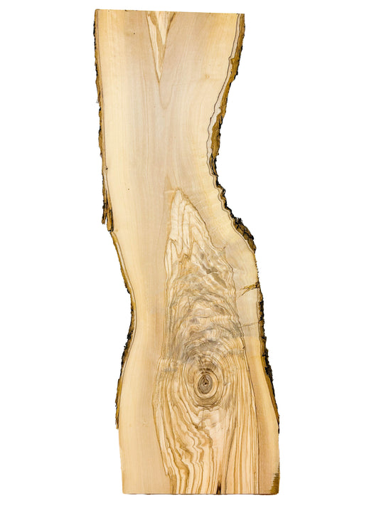 OLIVEWOOD: Italian Live Edge Figured, Cutting Boards 24"x 5.5-8"x 1" - WE697