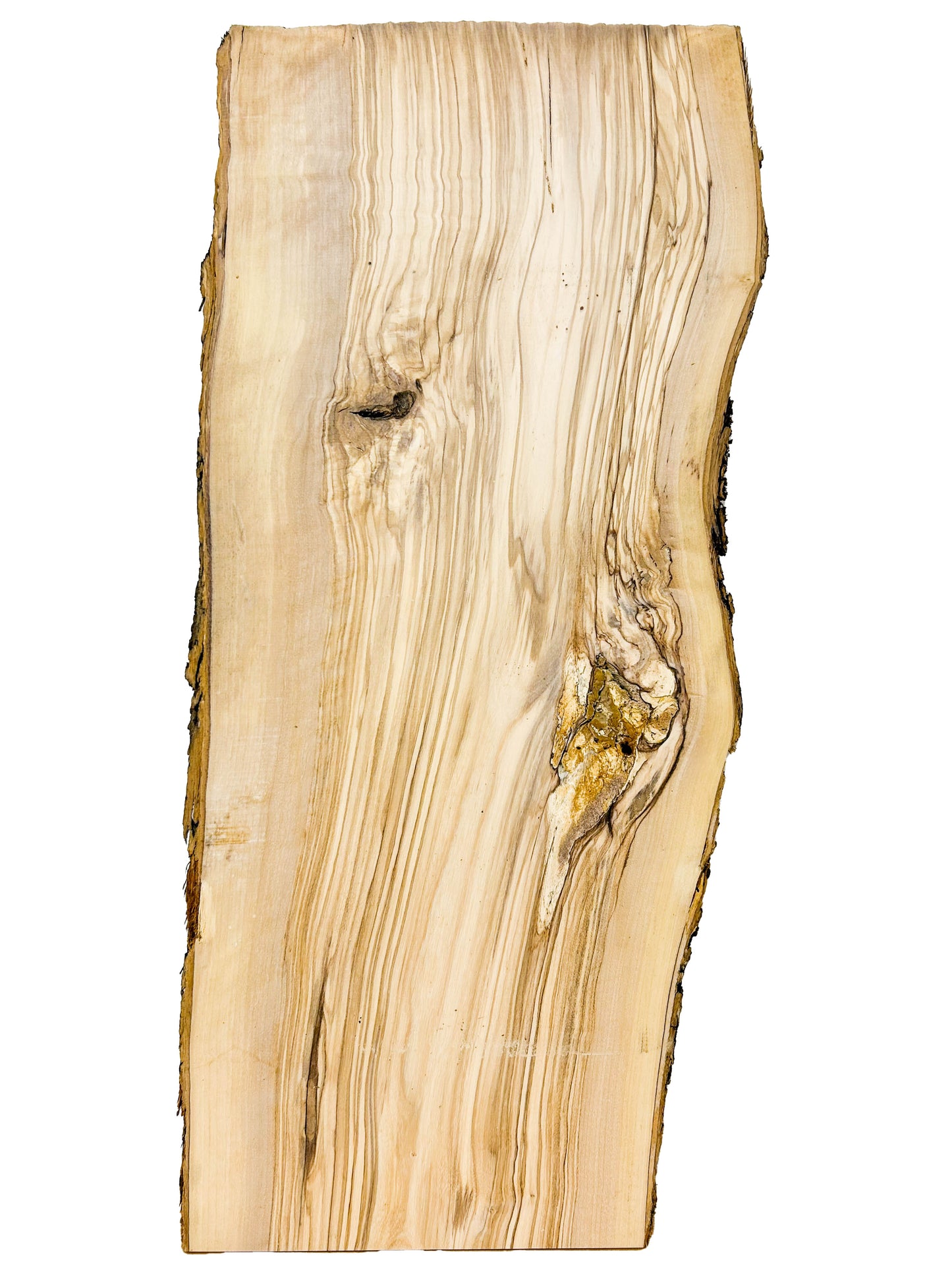 OLIVEWOOD: Italian Live Edge Figured, Cutting Boards 24"x 9.5-10.5"x 1" - WE698
