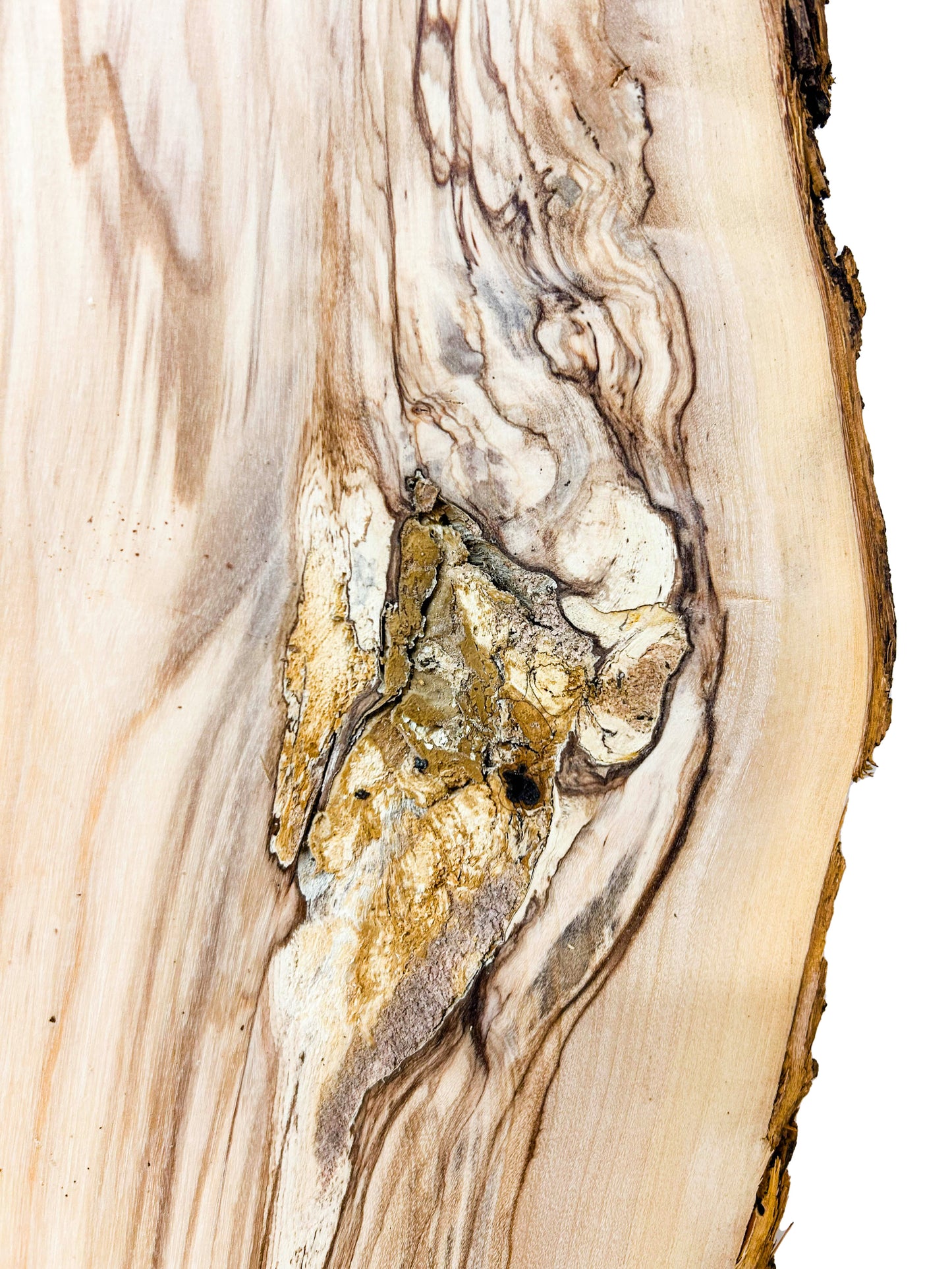 OLIVEWOOD: Italian Live Edge Figured, Cutting Boards 24"x 9.5-10.5"x 1" - WE698