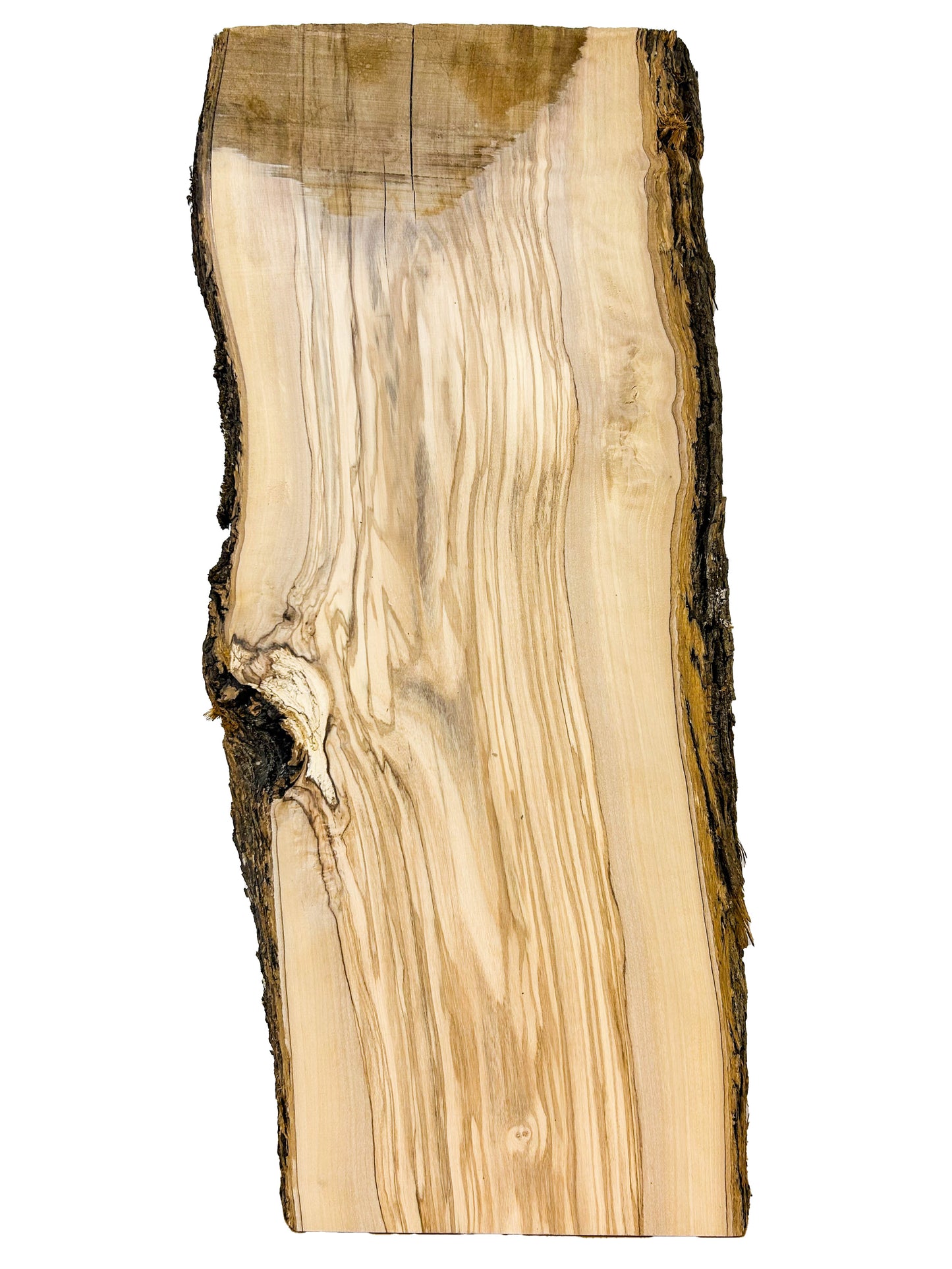 OLIVEWOOD: Italian Live Edge Figured, Cutting Boards 24"x 9.5-10.5"x 1" - WE698