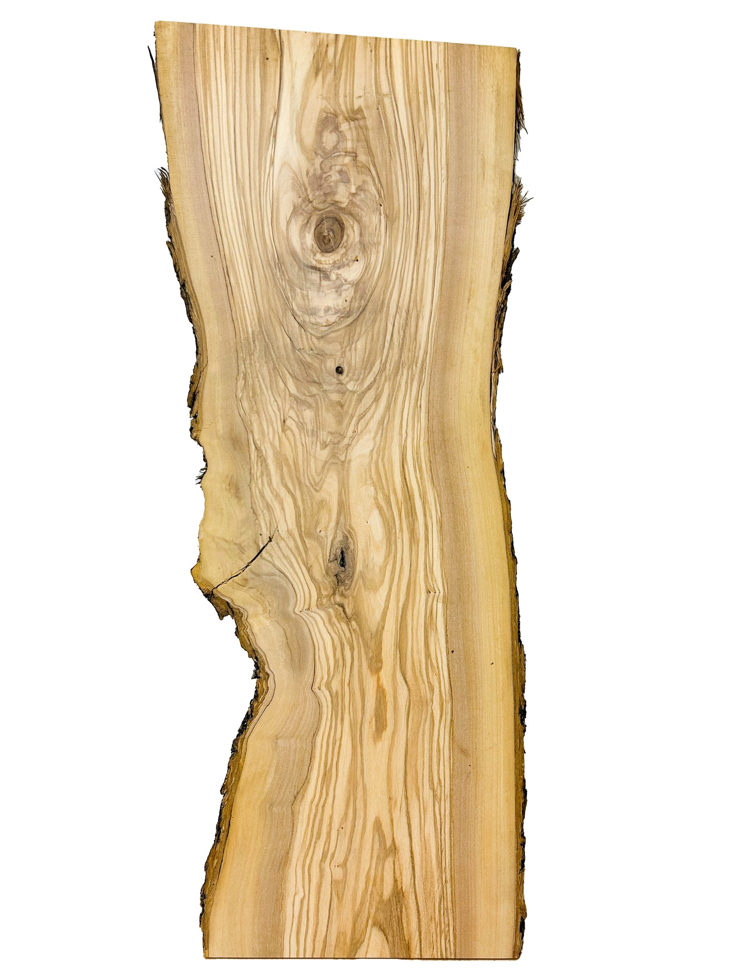 OLIVEWOOD: Italian Live Edge Figured, Cutting Boards 24"x 6.5-9"x 1" - WE701