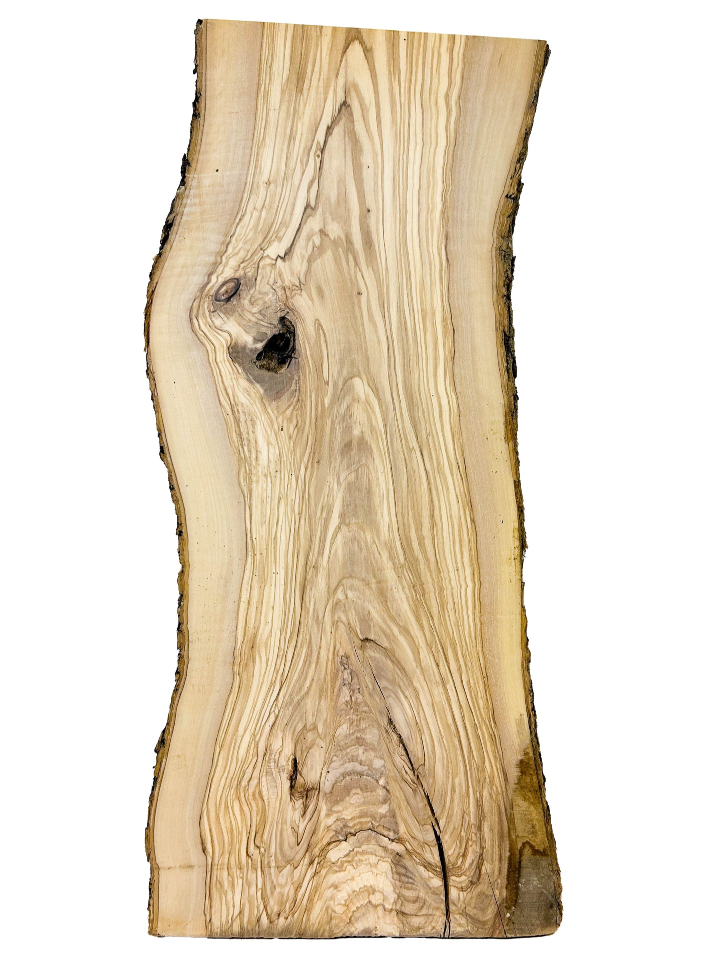 OLIVEWOOD: Italian Live Edge Figured, Cutting Boards 24"x 9-10"x 1" - WE703