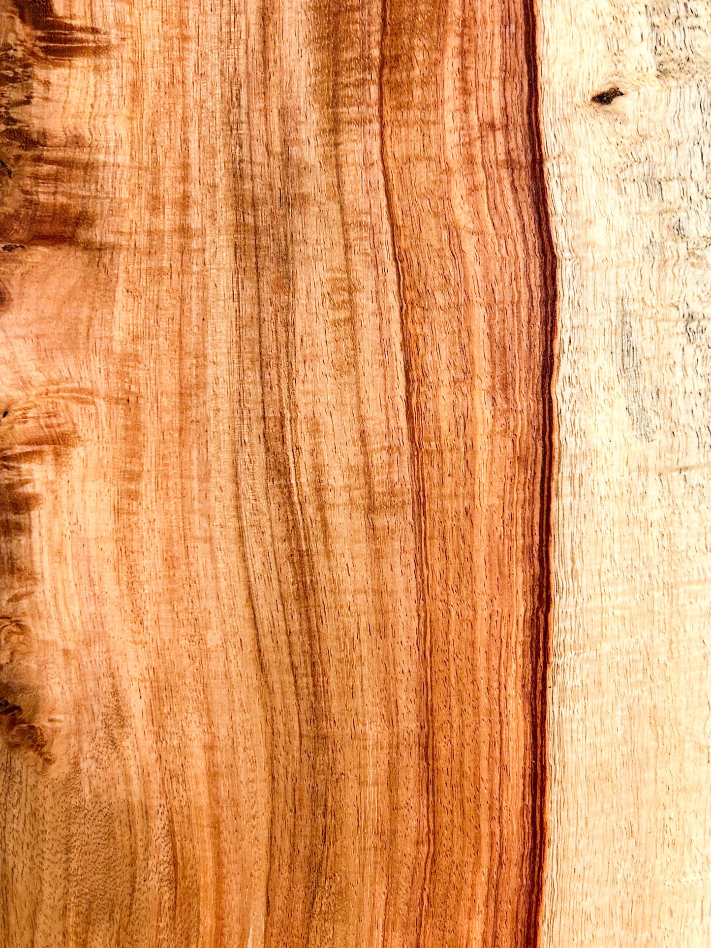 Canary, Red/Macacauba 5/4 Live Edge Slabs - 36"x 7.25-8.25" x 1-1/8" - WE740