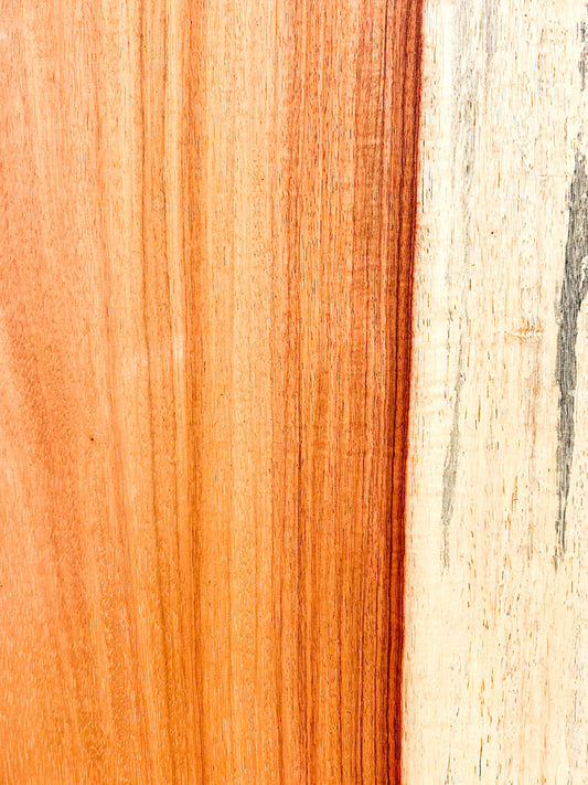 Canary, Red/Macacauba 5/4 Live Edge Slabs - 24"x 9.75" x 1-1/8" - WE744