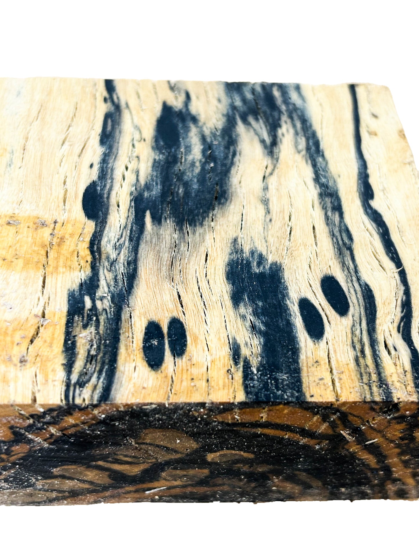 Ebony, Black & White/Pale Moon Striking Bowl Blank - 4" x 4" x 2" WE795