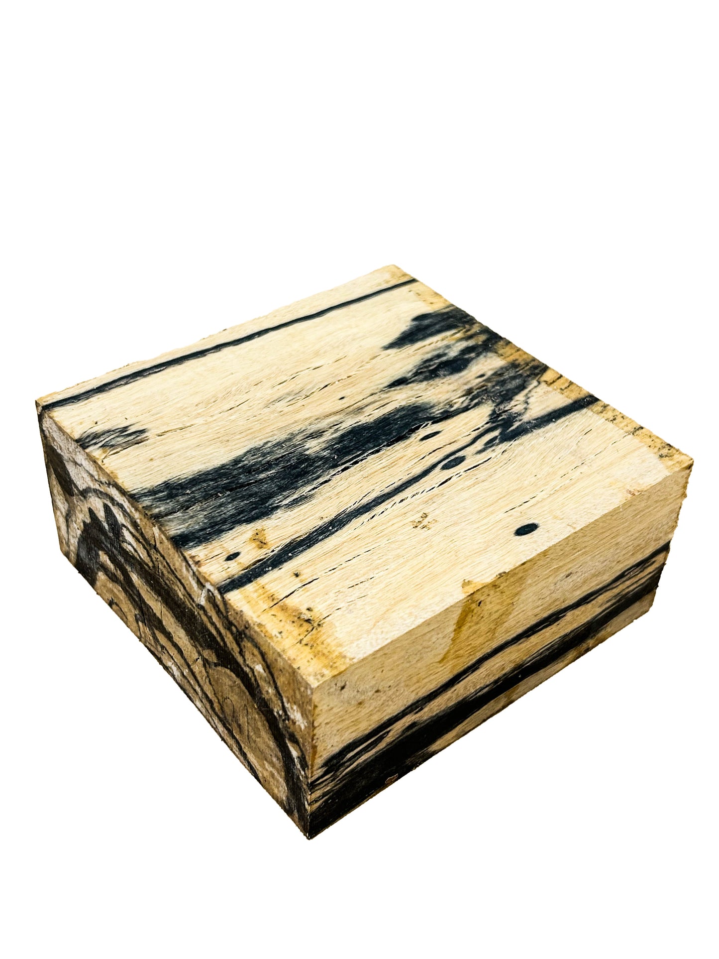 Ebony, Black & White/Pale Moon Striking Bowl Blank - 4.5" x 4.25" x 2" WE796