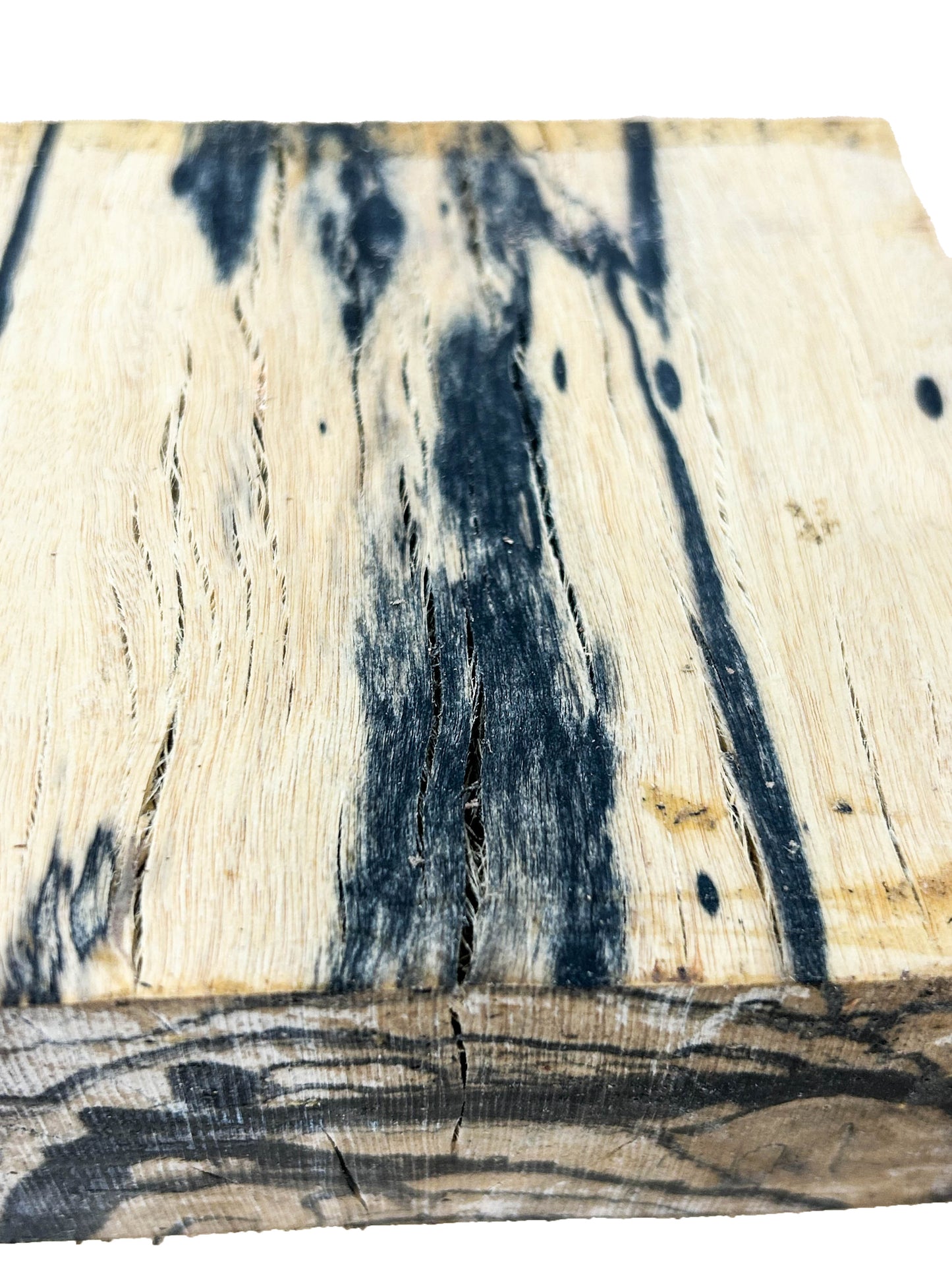 Ebony, Black & White/Pale Moon Striking Bowl Blank - 4.5" x 4.25" x 2" WE796