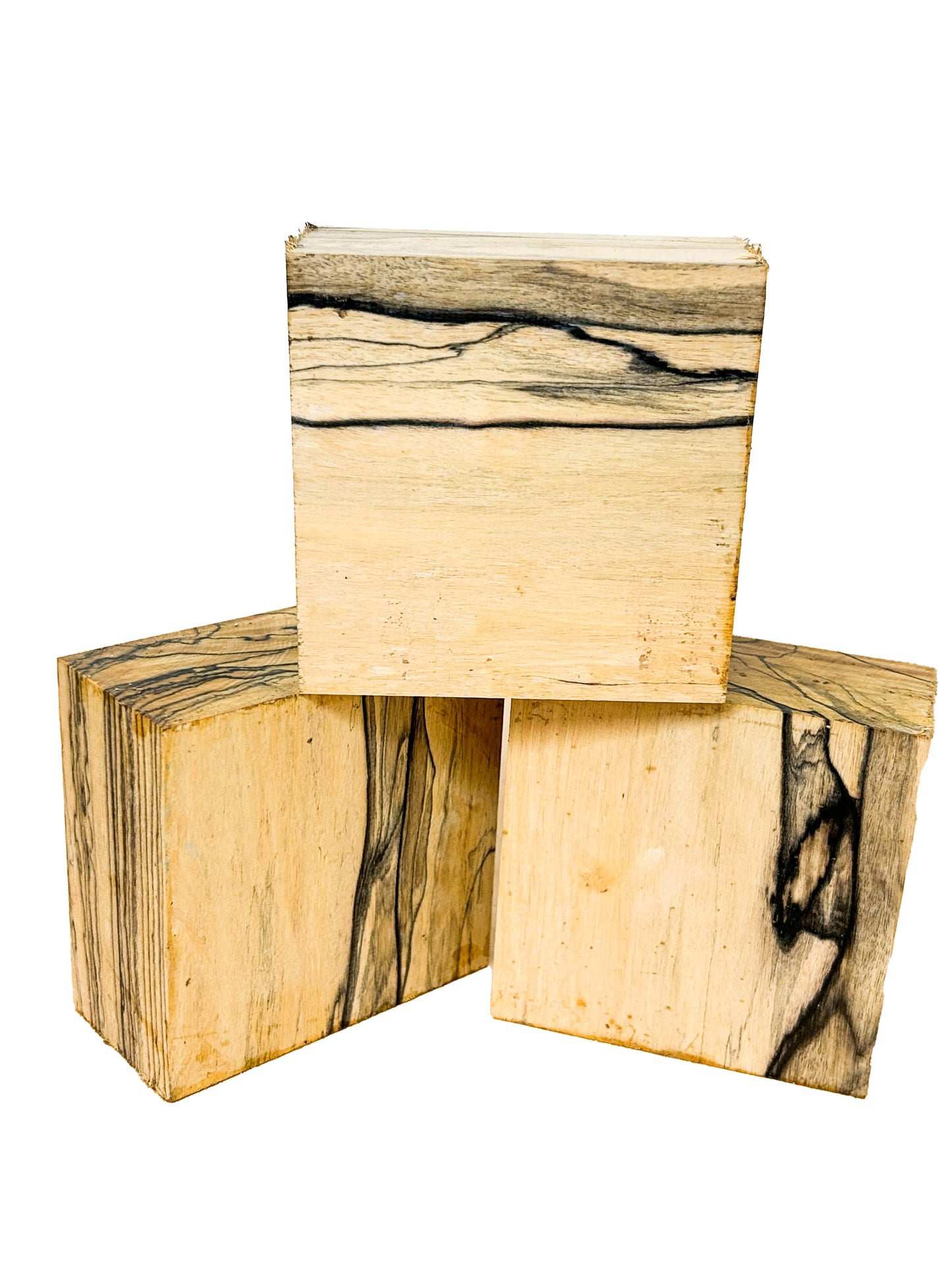 Ebony, Black & White/Pale Moon Striking Bowl Blank - 4.25" x 4.25" x 2" WE797