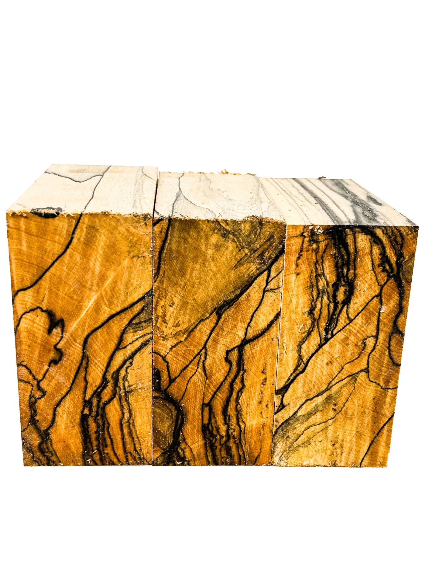 Ebony, Black & White/Pale Moon Striking Bowl Blank - 4.25" x 4.25" x 2" WE797