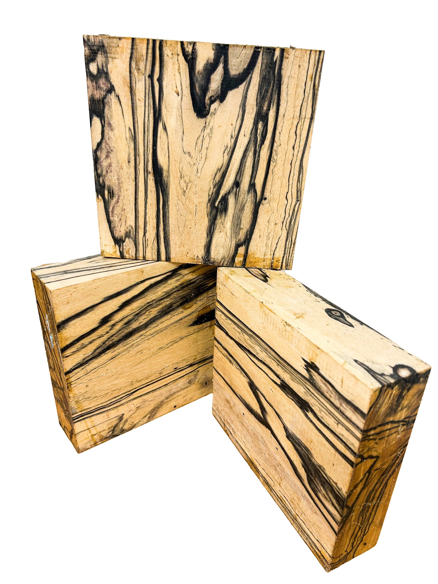 Ebony, Black & White/Pale Moon Striking Bowl Blank - 6.5" x 6.5" x 1-7/8" WE799