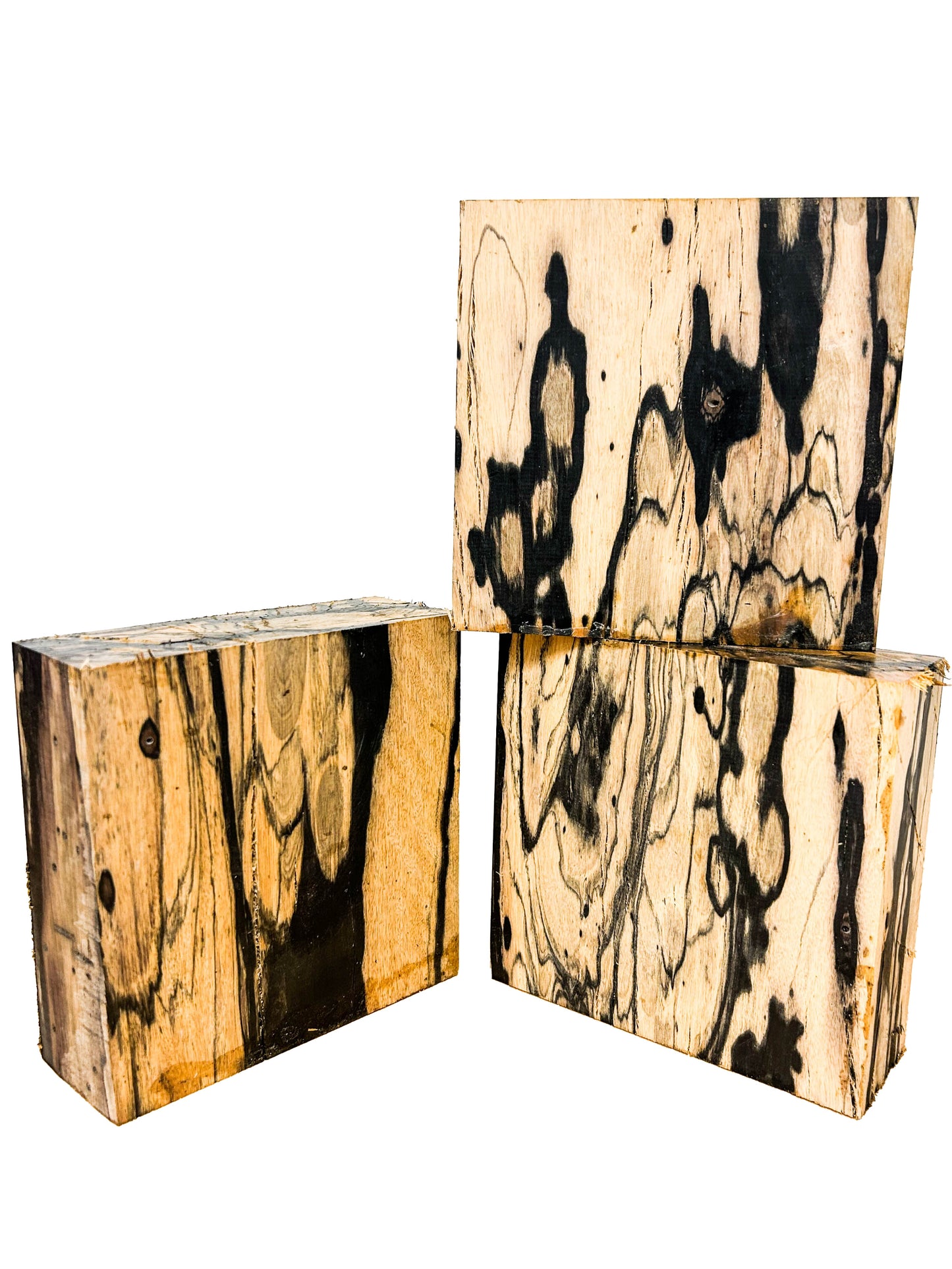 Ebony, Black & White/Pale Moon Striking Bowl Blank - 5.5" x 5.5" x 2" WE803