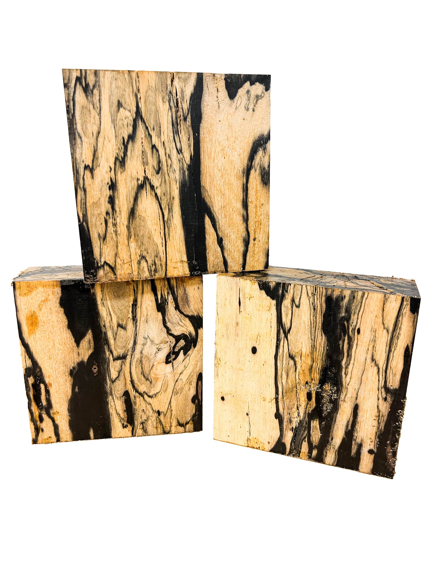 Ebony, Black & White/Pale Moon Striking Bowl Blank - 5.5" x 5.5" x 2" WE803