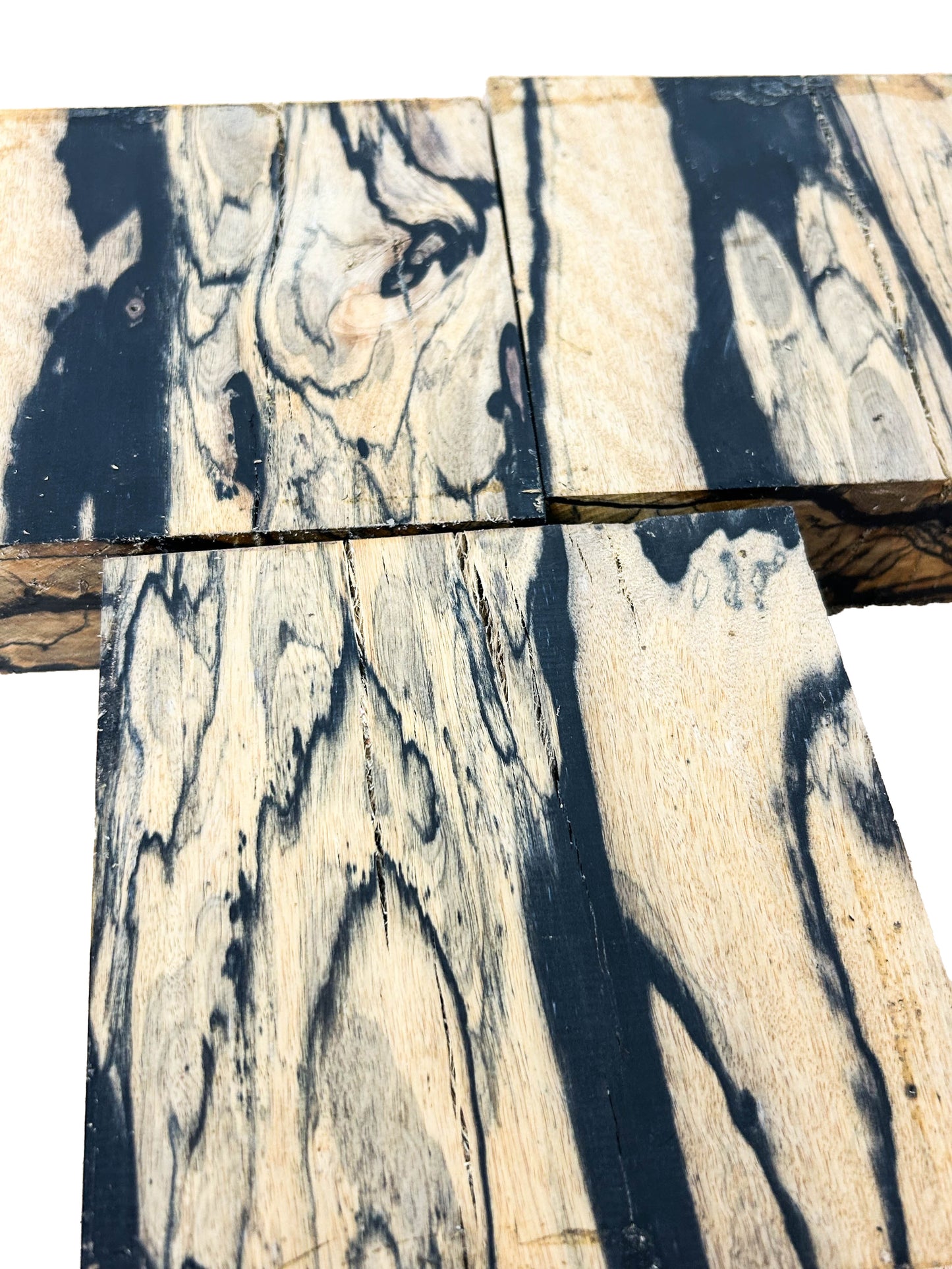 Ebony, Black & White/Pale Moon Striking Bowl Blank - 5.5" x 5.5" x 2" WE803