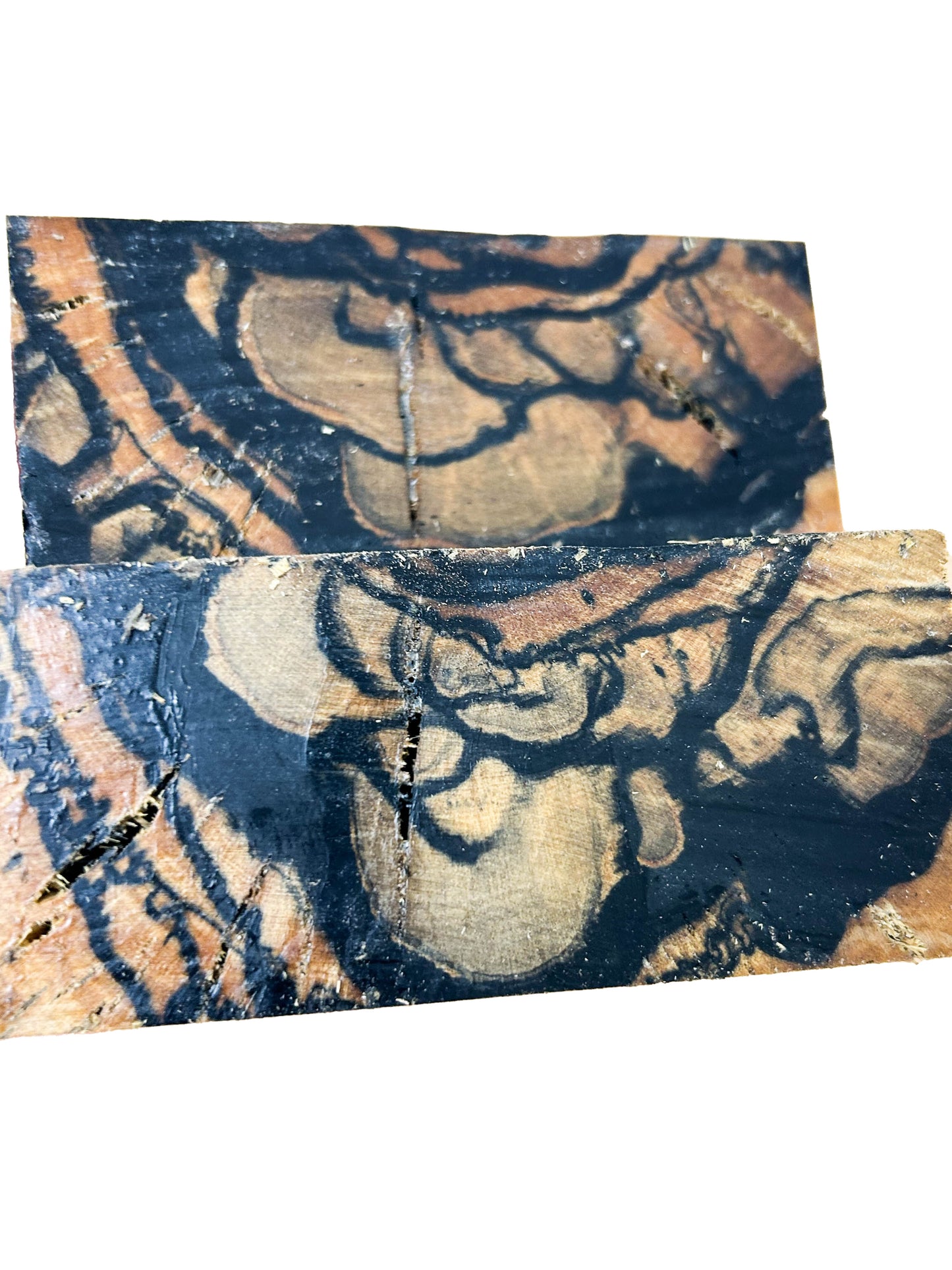 Ebony, Black & White/Pale Moon Striking Bowl Blank - 4.75" x 4.75" x 2" WE804