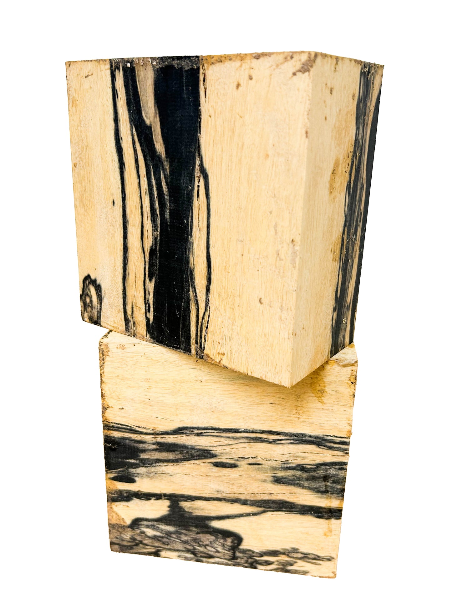 Ebony, Black & White/Pale Moon Striking Bowl Blank - 4.75" x 4.75" x 2.5" WE805