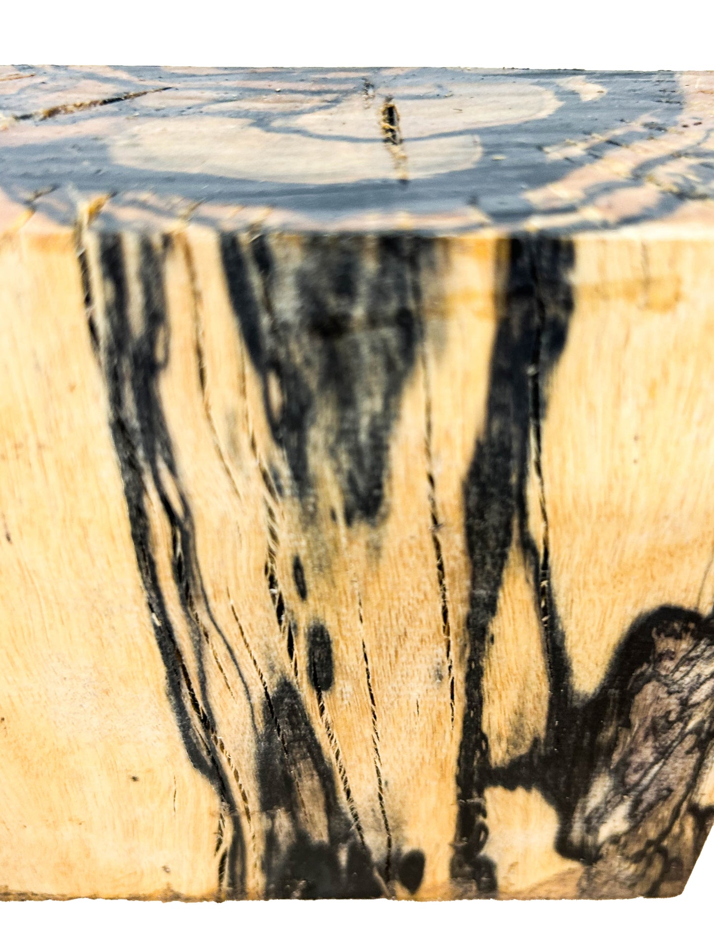 Ebony, Black & White/Pale Moon Striking Bowl Blank - 4.75" x 4.75" x 2.5" WE805