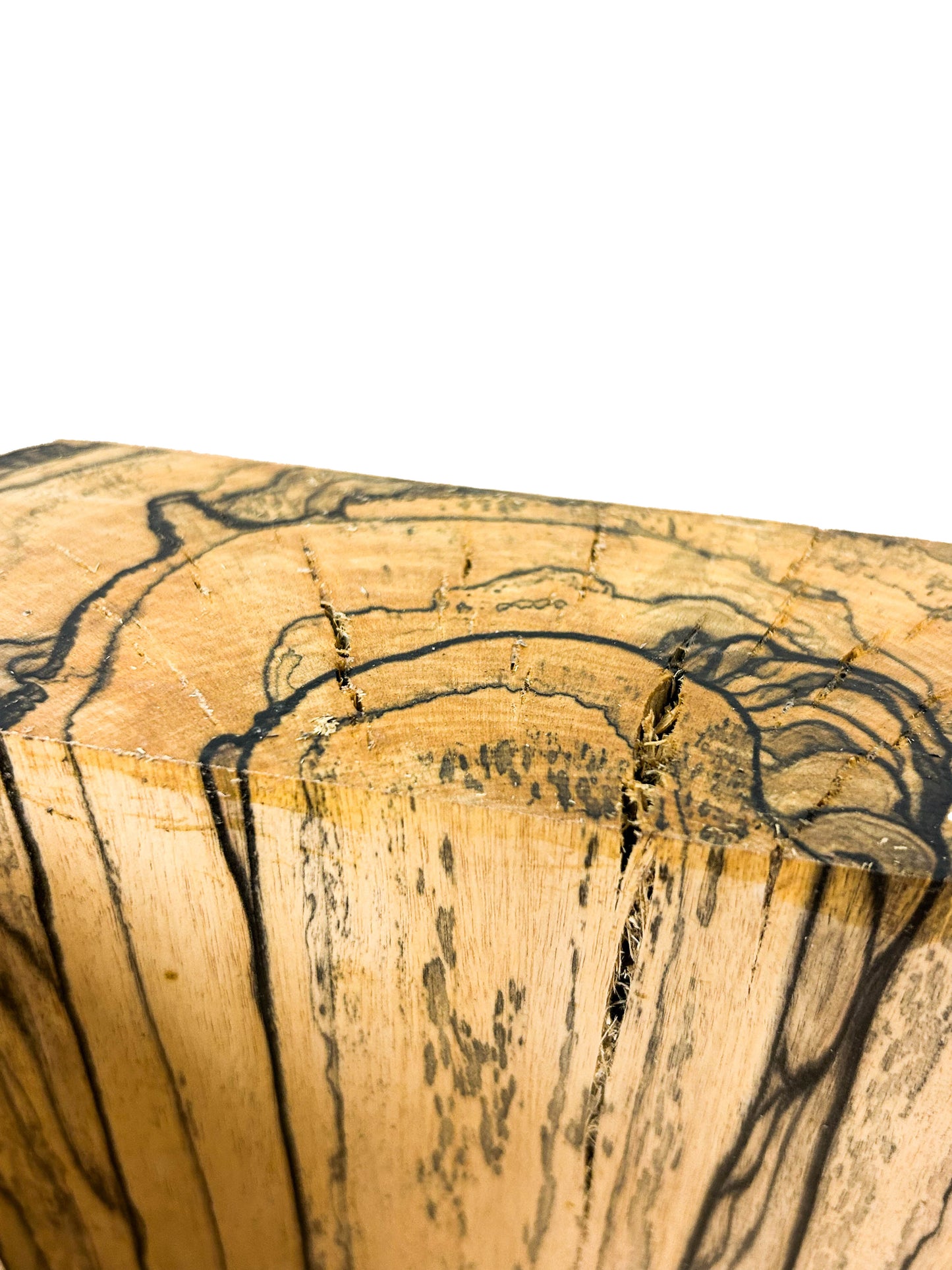 Ebony, Black & White/Pale Moon Striking Bowl Blank - 6.5" x 6.5" x 2.5" WE807