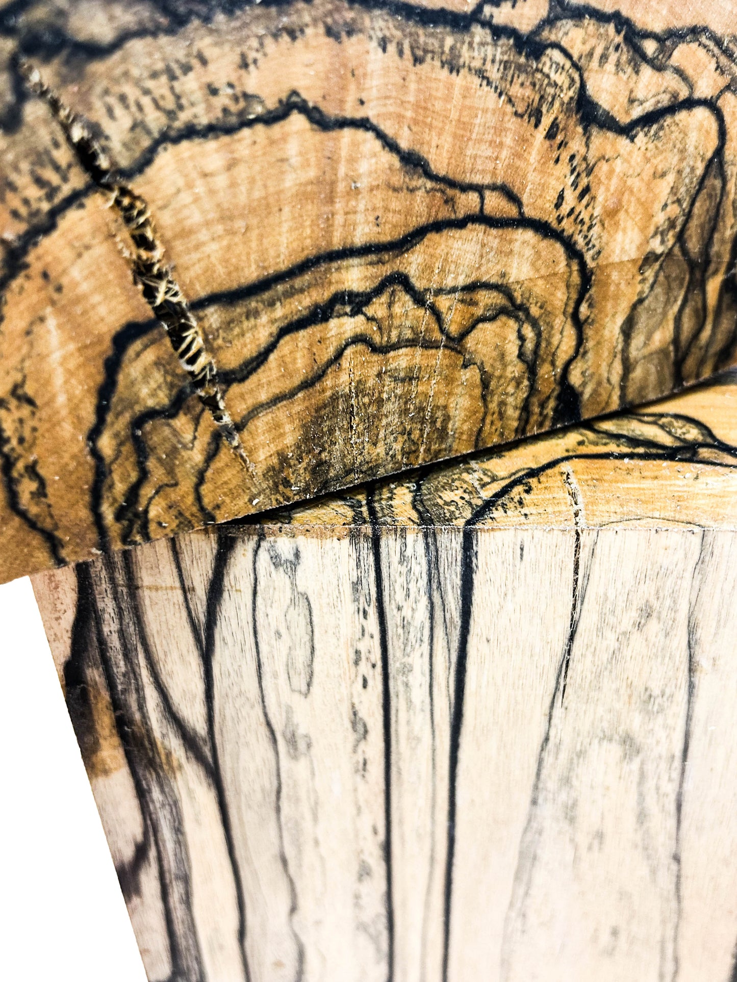 Ebony, Black & White/Pale Moon Striking Bowl Blank - 6.5" x 6.5" x 2.5" WE807