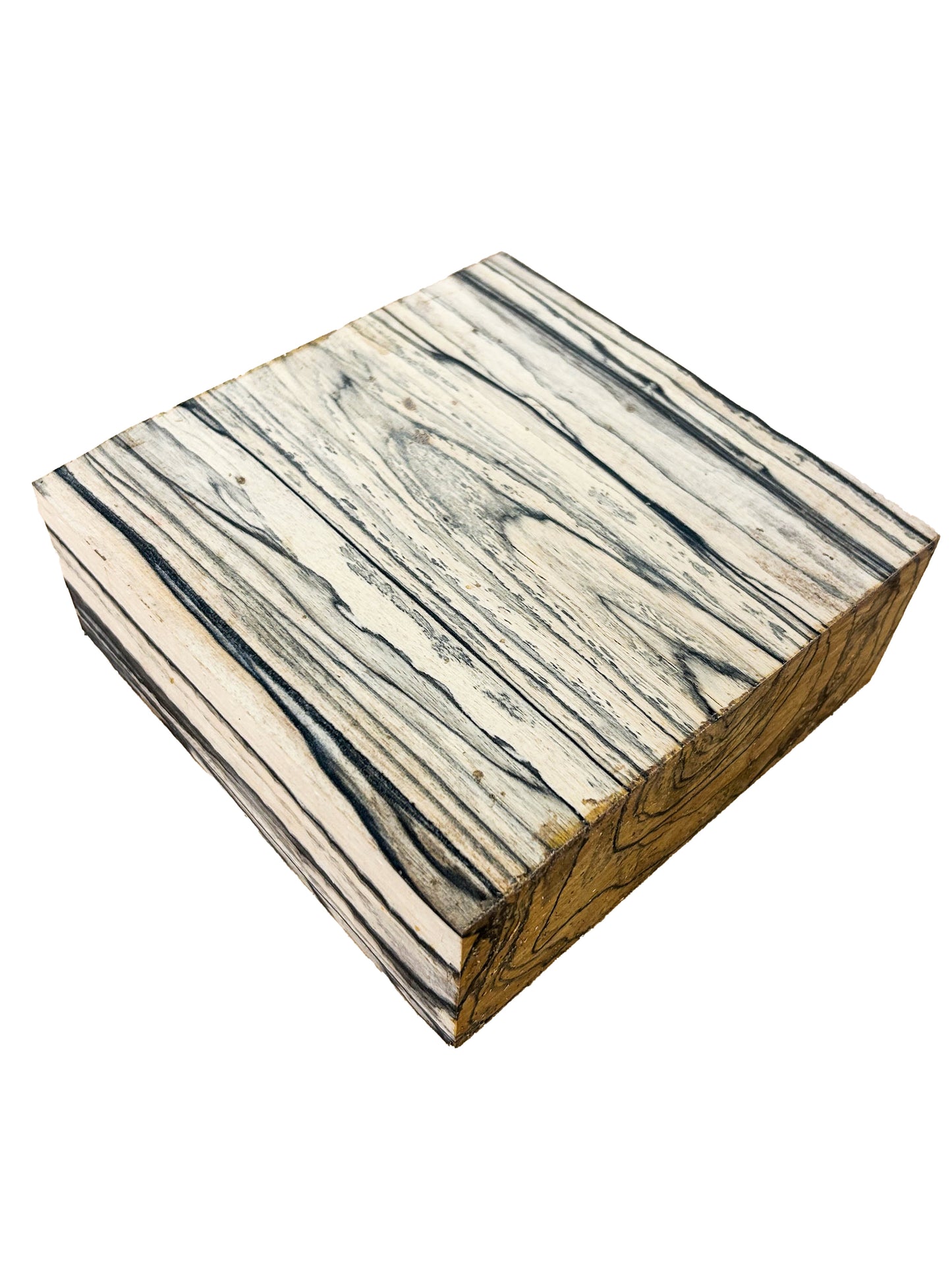 Ebony, Black & White/Pale Moon Striking Bowl Blank - 6.5" x 6.5" x 2.5" WE807