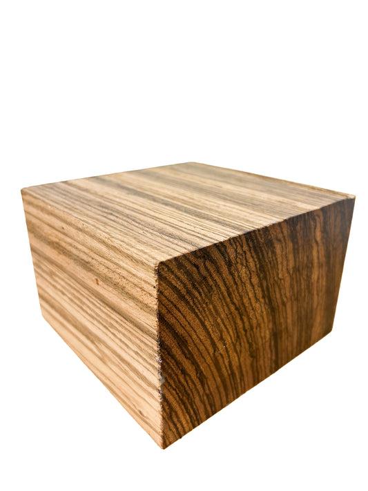 Zebrawood, Thick Stock Bowl Blanks - 6" x 6" x 3-7/8" - WE929