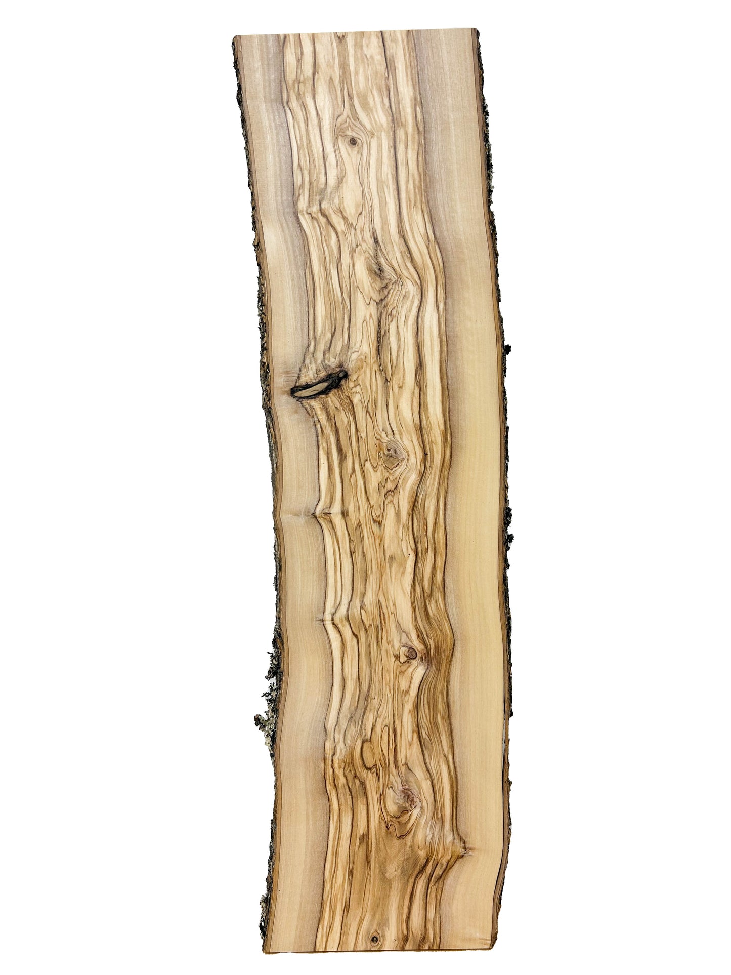 OLIVEWOOD: Italian Live Edge Figured, Cutting Boards 24"x 6-7"x .75" - WE955