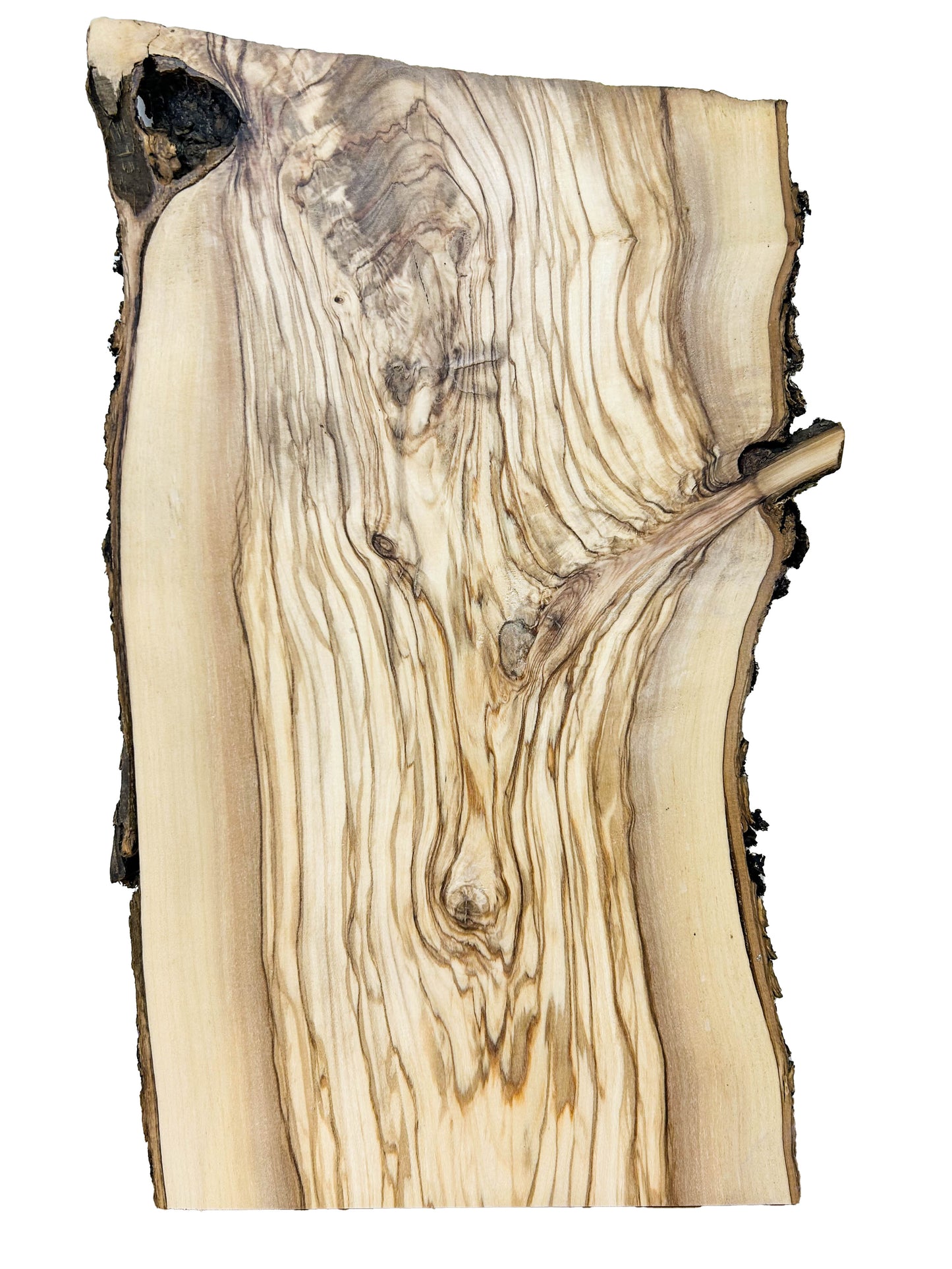 OLIVEWOOD: Italian Live Edge Figured, Cutting Boards 12"x 7"x .75" - WE960