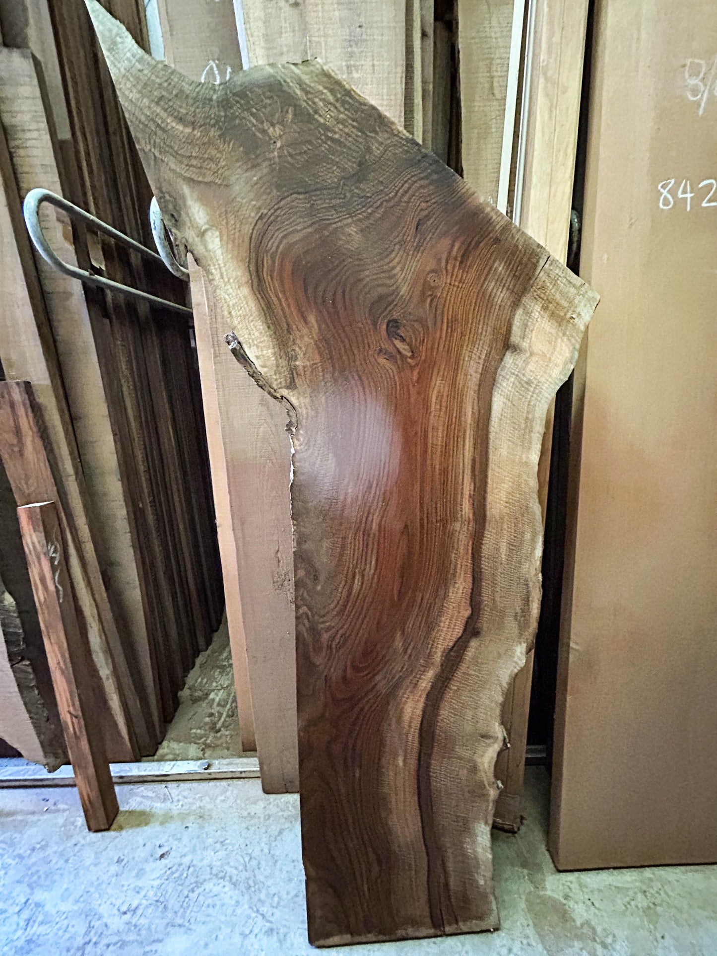 Walnut, Bastogne Live Edge Crotch Slabs - 69"x 16-25" x 2.5" [WE341]