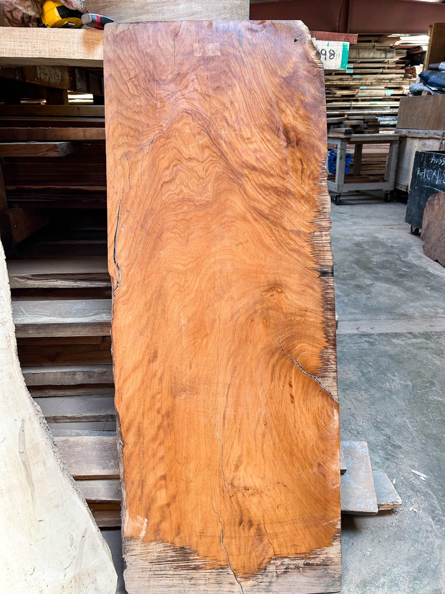 Matumi, South African 5/4 Live Edge  Slabs - 48"x 18"x1.25" [WE342]