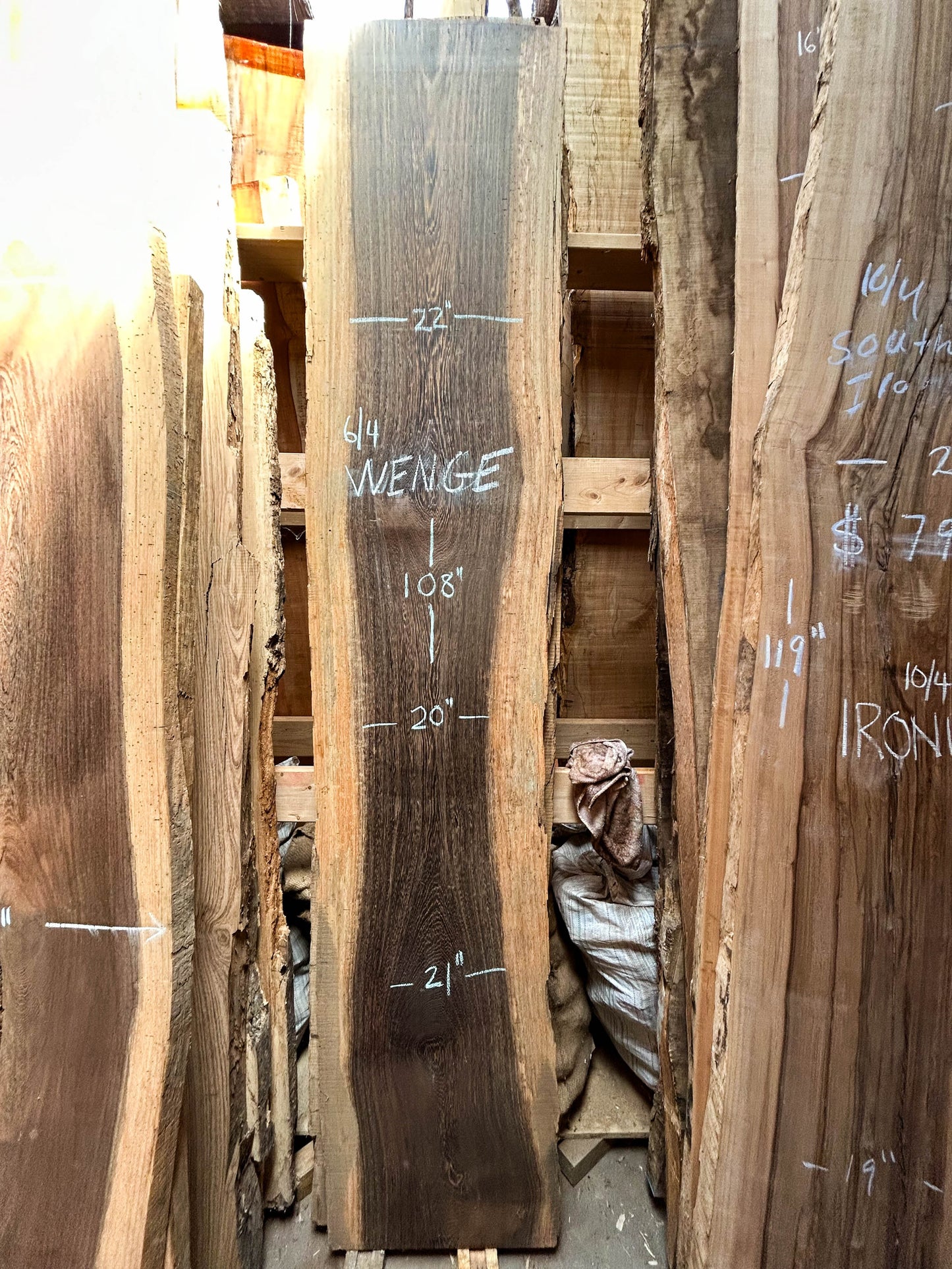 Wenge Live Edge Slabs - various sizes [WE345]