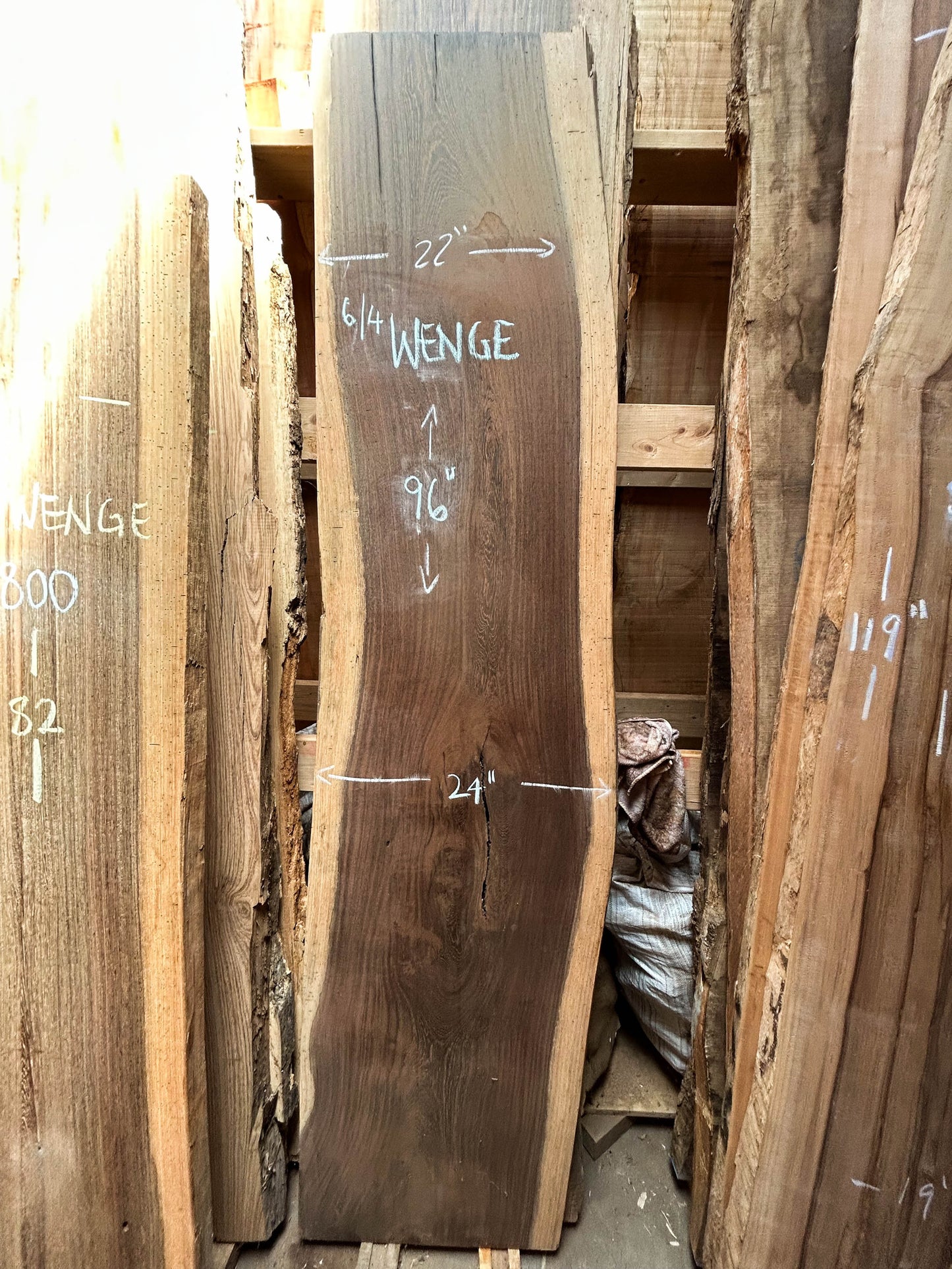 Wenge Live Edge Slabs - various sizes [WE345]