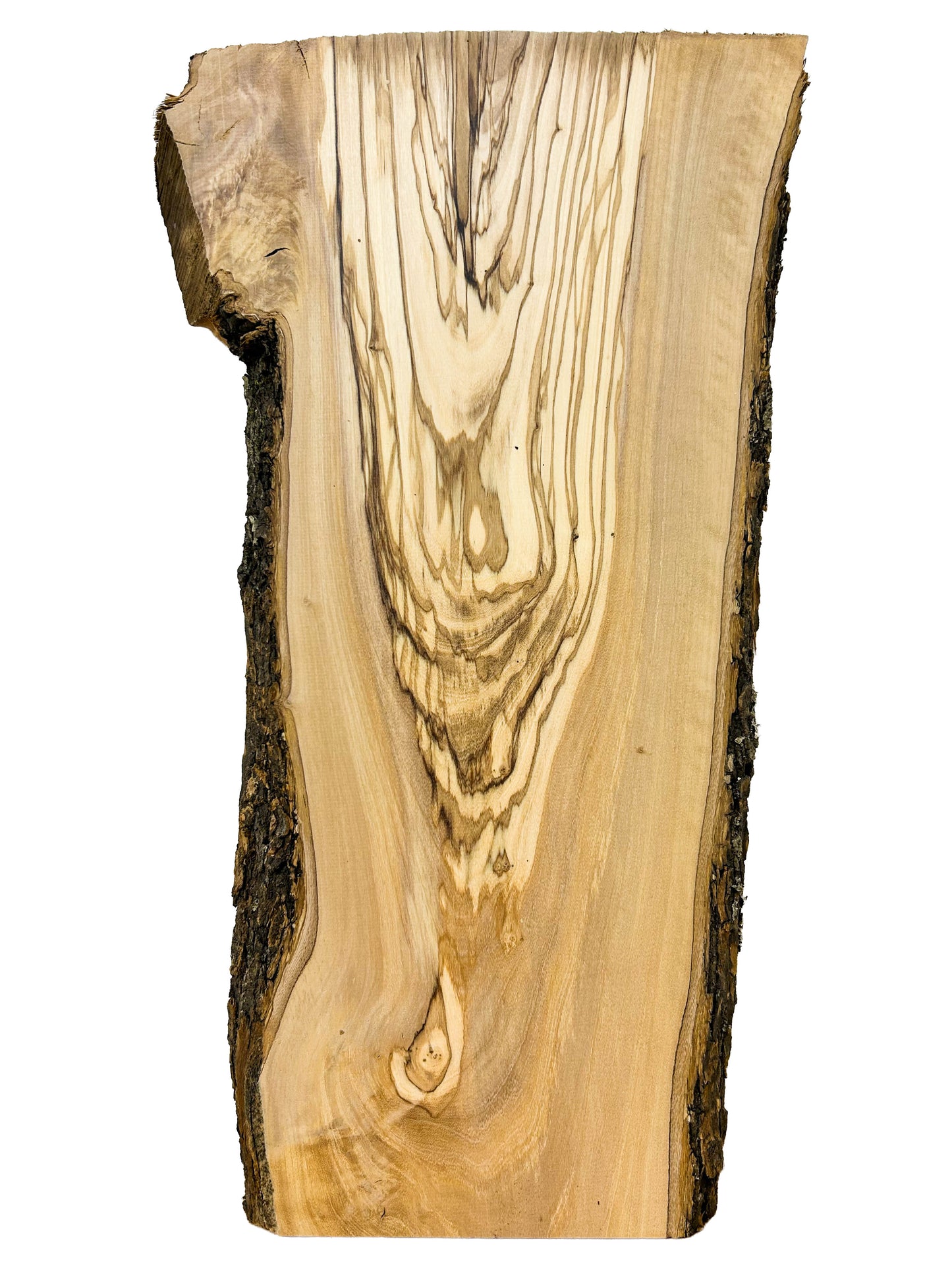 OLIVEWOOD: Italian Live Edge Figured, Cutting Boards 18"x 9-12"x .75" - WE958