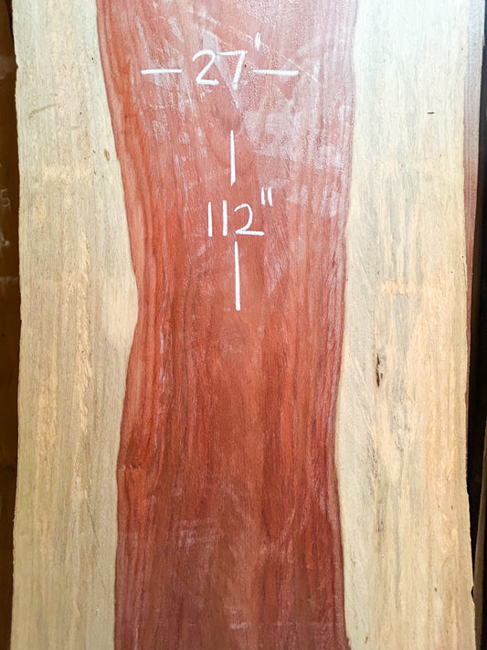 Padauk, African 5/4 Live Edge Slabs - 112"x 27" x 2.25" [WE326]